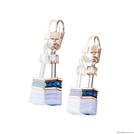 Серьги Coeur de Lion, Blue-Beige, 4905/20-0710. Германия