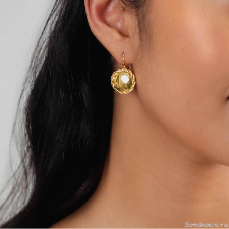 Серьги Ori Tao, Merida, крученые, OT24.2-12-32049 золотистый