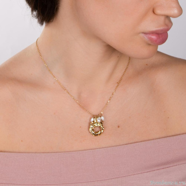 Колье Moon Paris, Ikita, с жемчугом, MIK-22.10-046 золотистый