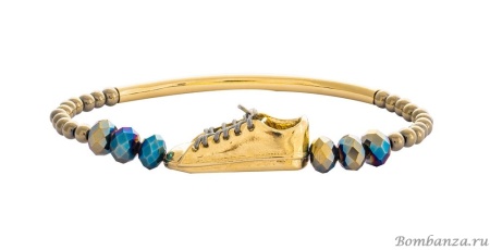 Браслет Taratata, Cours toujours, золотистый, сo стеклянными бусинами, TT-T20-50309-20D