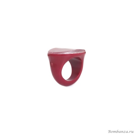 Кольцо Nature Bijoux, Ficus Carica, акриловое, со смолой, NB25.2-19-25832 бордовый, 17,5