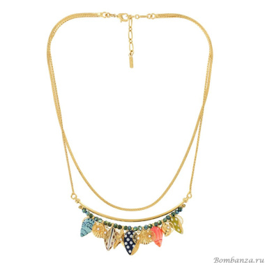 Колье TARATATA, Archipel, с цветной смолой, бусинами и стразами, TT-E24-03105-20M золотистый