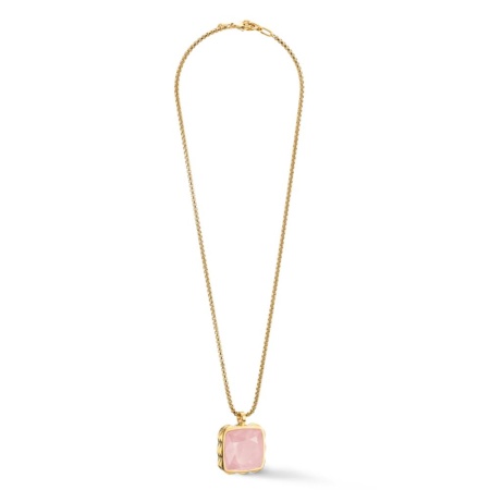 Колье Coeur de Lion, Square Rose Quartz Rose-Gold, 1200/10-1916