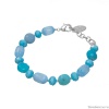 Браслет Lanzerotti, Marino, агат, селенит, аквамарин, кристаллы, LZ-25.06-190 голубой