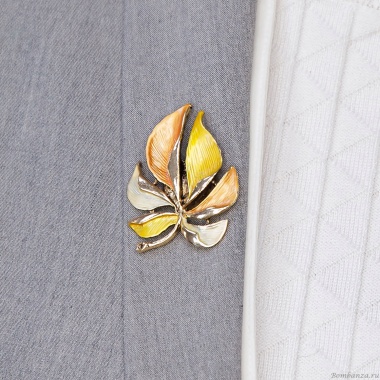 Брошь Shadore, Лист резной