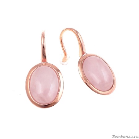 Серьги Qudo, Ohrhanqer Alina pink quartz 301156 R/RG