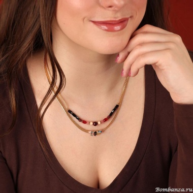 Колье TARATATA, La via en rose, со смолой,краской,бусинами и агатом, TT-H24-06108-205 розовый Колье TARATATA, La via en rose, со смолой,краской,бусинами и агатом, TT-H24-06108-205 розовый