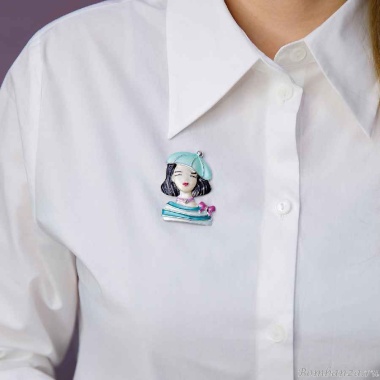 Брошь Shadore, Девочка в берете