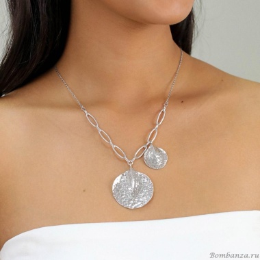 Колье Ori Tao, Petales, с лепестками, OT24.1-15-31711 серебристый