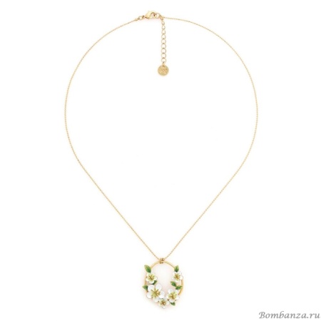 Колье Franck Herval, Hana, с цветами и цветной эмалью, FH25.1-15-64321 белый