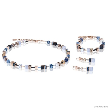 Серьги Coeur de Lion, Blue-Beige, 4905/20-0710. Германия