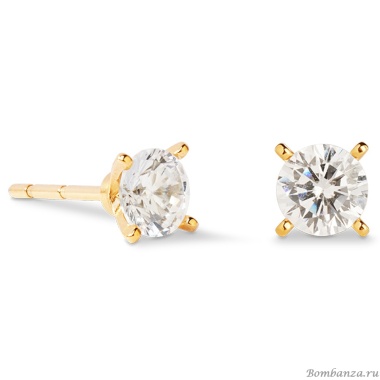 Серьги Coeur de Lion, Crystal-Gold, 0207/21-1816 Серьги Coeur de Lion, Crystal-Gold, 0207/21-1816