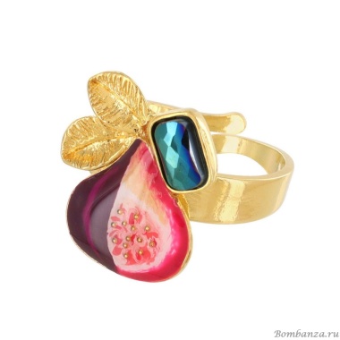 Кольцо TARATATA, Grenat, разъемное, смола, стеклянные бусины, TT-W24-04423-20M золотистый