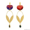 Серьги TARATATA, Crocus, асимметричные,смола,микрошарики,бусины, TT-H24-02755-203 красный Серьги TARATATA, Crocus, асимметричные,смола,микрошарики,бусины, TT-H24-02755-203 красный