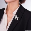 Брошь Moon Paris, Nord, пудель, с кристаллами, MoS-22.03-033 серебристый Брошь Moon Paris, Nord, пудель, с кристаллами, MoS-22.03-033 серебристый