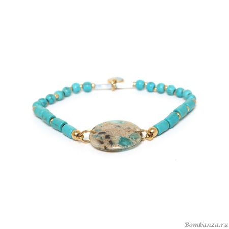 Браслет Nature Bijoux, Solenzara, стрейч, песок в смоле, говлит, NB24.1-13-43520 голубой