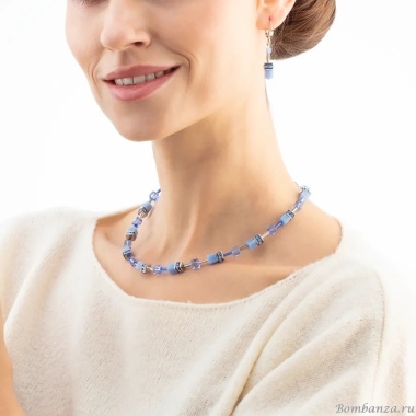 Колье Coeur de Lion, Blue-Silver, 4020/10-0717 Колье Coeur de Lion, Blue-Silver, 4020/10-0717