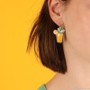 Серьги TARATATA, Cocktail, с цветной смолой и стеклянными бусинами, TT-E24-05742-10M серебристый Серьги TARATATA, Cocktail, с цветной смолой и стеклянными бусинами, TT-E24-05742-10M серебристый