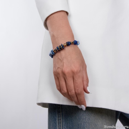 Браслет Alcozer&J, с кианитом, AL2312-B58GM23 синий