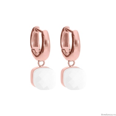 Серьги Qudo, Firenze white, 300212 BW/RG Серьги Qudo, Firenze white, 300212 BW/RG