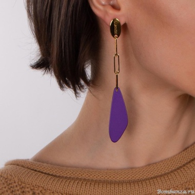 Серьги Nuance, Nuance, асимметричные, NFN-23.12-080 фиолетовый