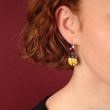 Серьги TARATATA, Cox, с цветной смолой, TT-T25-04716-10Y желтый