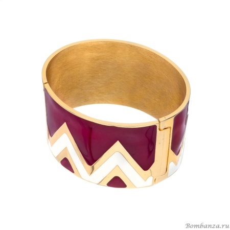 Браслет Francesca Bianchi, кафф, с эмалью, FB25.2-13A красный, 7см