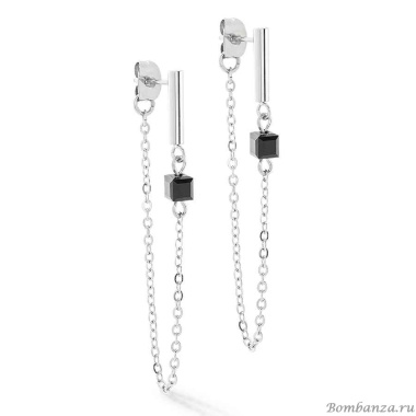 Серьги Coeur de Lion, Black-Silver, 5076/21-1317 Серьги Coeur de Lion, Black-Silver, 5076/21-1317