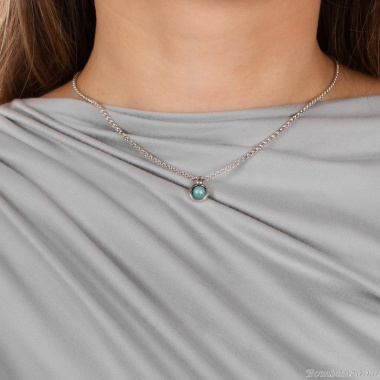 Колье Ciclon, Unique, с муранским стеклом, CN-233802 бирюзовый