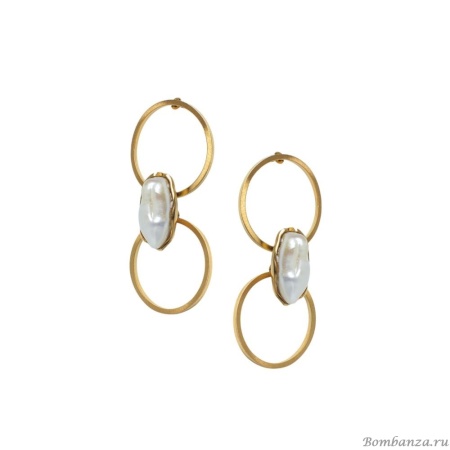 Серьги Katerina Vassou, Jasmine, с жемчугом, KV24.1-308798G золотистый