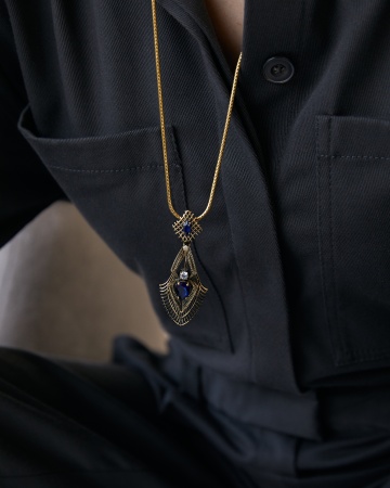 Брошь/Колье Fiore di Firenze RAGNO ART DECO SP310721 TANZANITE