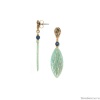 Серьги Nature Bijoux, Linapacan, с азуритом и лепестком из дерева папайя, NB24.1-12-79372 зеленый Серьги Nature Bijoux, Linapacan, с азуритом и лепестком из дерева папайя, NB24.1-12-79372 зеленый