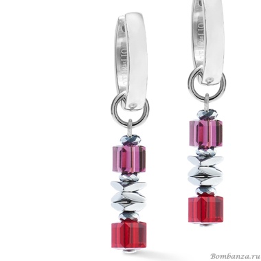 Серьги Coeur de Lion, Red-Silver, 3044/21-0317 Серьги Coeur de Lion, Red-Silver, 3044/21-0317