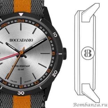 Часы Boccadamo, Navy Black Silver NV027 BW