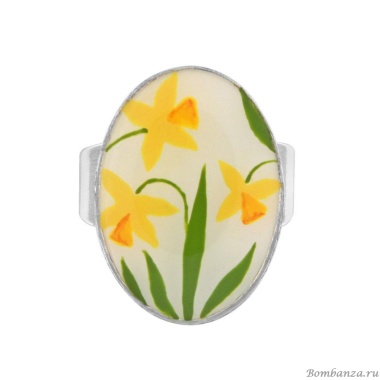 Кольцо TARATATA, Jonquille, разъемное, с узорами и цветной смолой, TT-W24-01401-10Y желтый