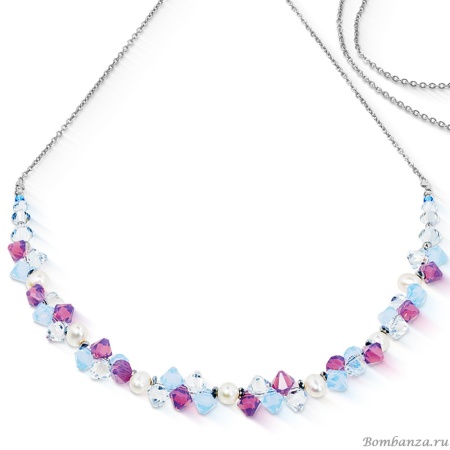 Колье Coeur de Lion, Lilac-Blue, 1124/10-0839 Колье Coeur de Lion, Lilac-Blue, 1124/10-0839