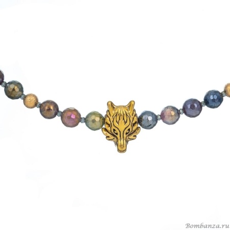 Колье Lanzerotti, Sfarfallio, с агатом, кристаллами и драконом, LZ-24.01-085 золотистый Колье Lanzerotti, Sfarfallio, с агатом, кристаллами и драконом, LZ-24.01-085 золотистый