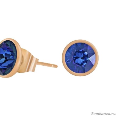 Пусеты Fiore Luna, Crystal Royal Blue