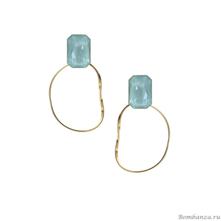 Серьги Katerina Vassou, Geranium, с кристаллом, KV24.1-308873GAQUA аквамариновый