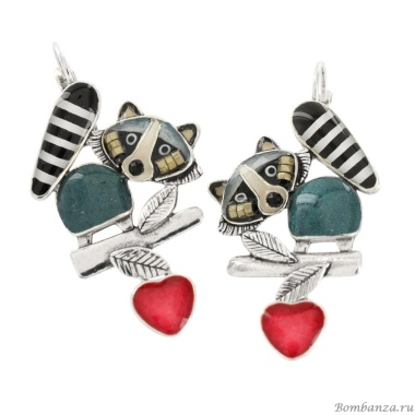 Серьги TARATATA, Raton lover, цветная смола, бусины, слюдяная пудра, TT-T25-03712-104 серый Серьги TARATATA, Raton lover, цветная смола, бусины, слюдяная пудра, TT-T25-03712-104 серый