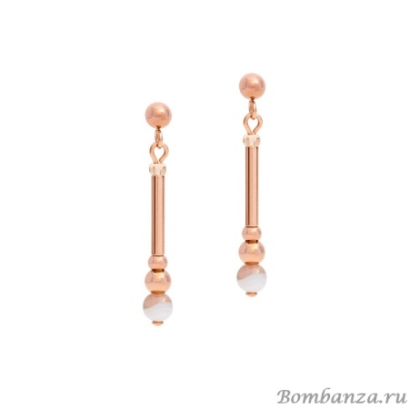 Серьги Coeur de Lion, Beige-Grey, 5048/21-1012. Германия