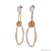 Серьги Nuance, Nuance, с кварцем и акриловой подвеской, NFN-23.03-038 золотистый