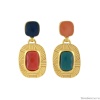 Серьги TARATATA, Joyeuse, асимметричные,с цветной смолой, бусинами, TT-H24-11916-20M золотистый Серьги TARATATA, Joyeuse, асимметричные,с цветной смолой, бусинами, TT-H24-11916-20M золотистый