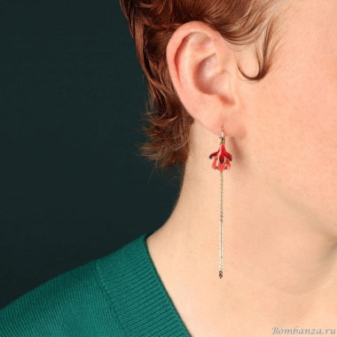 Серьги TARATATA, Fuchsia, с цветной смолой, TT-E25-02716-203 красный