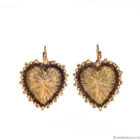 Серьги Celeste G, с сердцем, CS25.1-2052 золотистый