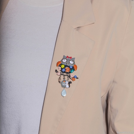 Брошь Shadore, Сова с домиком