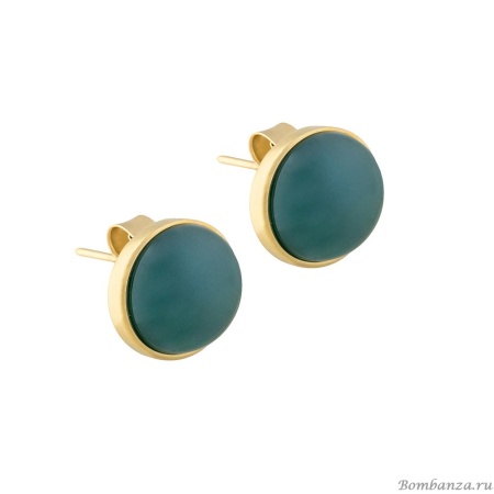 Пусеты Possebon, Pearl Green Agate