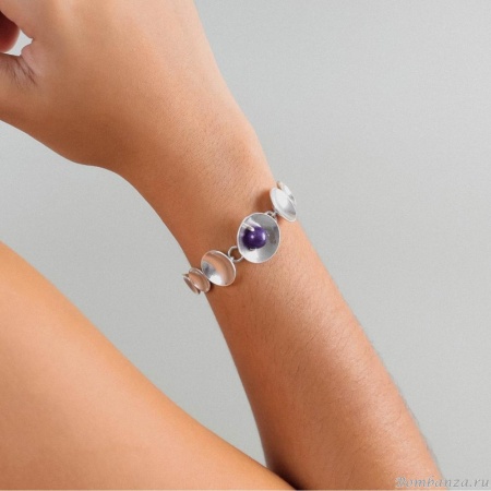 Браслет ORI TAO, Jimili, с лазуритом, OT24.2-13-69270 серебристый