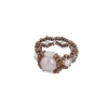 Кольцо Lanzerotti, Pesca, стрейч, с жемчугом и розовым кварцем, LZ-24.05-235 золотистый