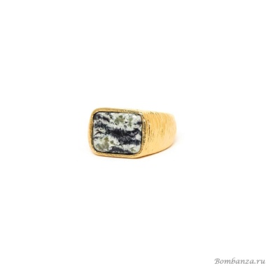 Кольцо Nature Bijoux, Ozaretta, со вставкой из камня боджи, NB23.2-19-24957 серый, 17,5